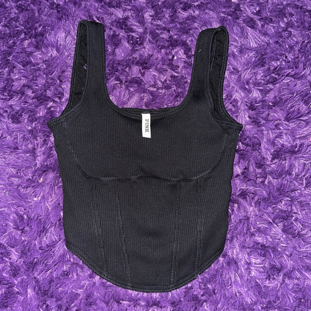Victoria’s Secret Pink Black Corset Top